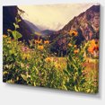 thumbnail image 2 of Prairie de Montagne Verte avec Fleurs - Grande Toile d'Art Mural, 2 of 3