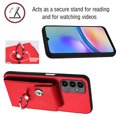 thumbnail image 6 of Allytech Galaxy A05S Wallet Case with Ring Holder Stand, Premium PU Leather Cards Slots Back Cover Shell Shockproof Phone Case for Samsung Galaxy A05S, Red, 6 of 6