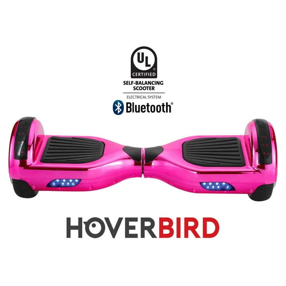 HOVERBIRD Z1 6,5 Pouces avec Bluetooth UL2272 Certifié, Lumières LED, Auto-Équilibrage Scooter Hoverboard Électrique - Rose Chrome