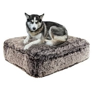 Bessie and Barnie Frosted Willow Luxury Extra Plush Faux Fur Rectangle Pet/Dog Bed - Medium