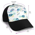 thumbnail image 2 of Naloa Sea Turtle Adult adjustable Print Baseball Hat, Patchwork curved brim baseball capfor Men and Women, One Size, 2 of 5