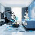 thumbnail image 2 of CarpNettore Creative Modern Dancing Girl Ballerina Figurine Metal Wall Art Black Cat Sculpture Desktop Ornament for Bedroom Office Entrance Cat Lover Gifts, 2 of 8