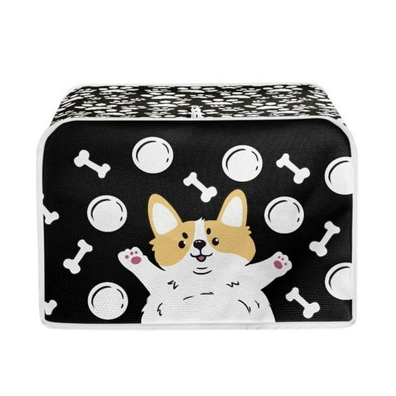 Toaster Cover, 2 Bread Toaster Oven Dust Cover,, Home Kitchen Accessories Decoration, Puppy