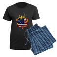 thumbnail image 5 of CafePress - Irish Firefighter Shamrocks Women's Dark Pajamas - Women's Short Sleeve Print T-Shirt and Pants Dark Cotton Pajama Set, 5 of 7