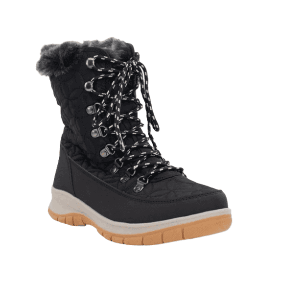 Chooka Belltown Women's Mid Faux Fur Insulated Winter Boots, Black - Size 6