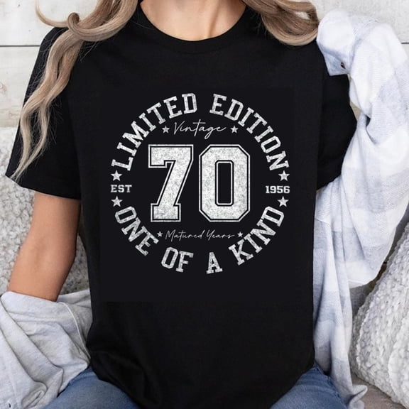 100% Cotton Limited Edition Vintage 70 Years Old 1956 One Of A Kind Matured Years Birthday Gift For Women T-Shirt