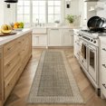 thumbnail image 3 of Nasitip Modern Geometric Stripe Brown 2'x6' Area Rugs for Living Room Soft Low Pile Non-Sliping, Machine Washable, 3 of 7