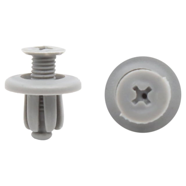 100pcs 9mm Agujero 13mm Grapas Panel de Puerta Paragolpes de Coche Tornillo Plástico Gris