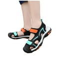 thumbnail image 3 of Linfrsh Sandals for Toddler Girls Boys Girls Sandals Open-Toe Summer Outdoor Unisex Child Sport Sandals Athletic Lightweight(Toddler/Little Kid/Big Kid)(Orange,Size 5), 3 of 7