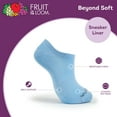 thumbnail image 3 of Fruit of the Loom Beyond Soft Sneaker Liner Socks for Women, Blue and White, Sizes 4-10 (3-Pack), 3 of 8