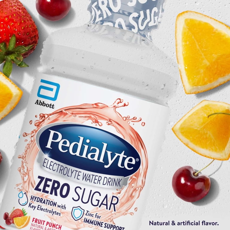 Pedialyte Electrolyte Water, Fruit Punch, Zero Sugar, 1L, 4 Pack photo 2