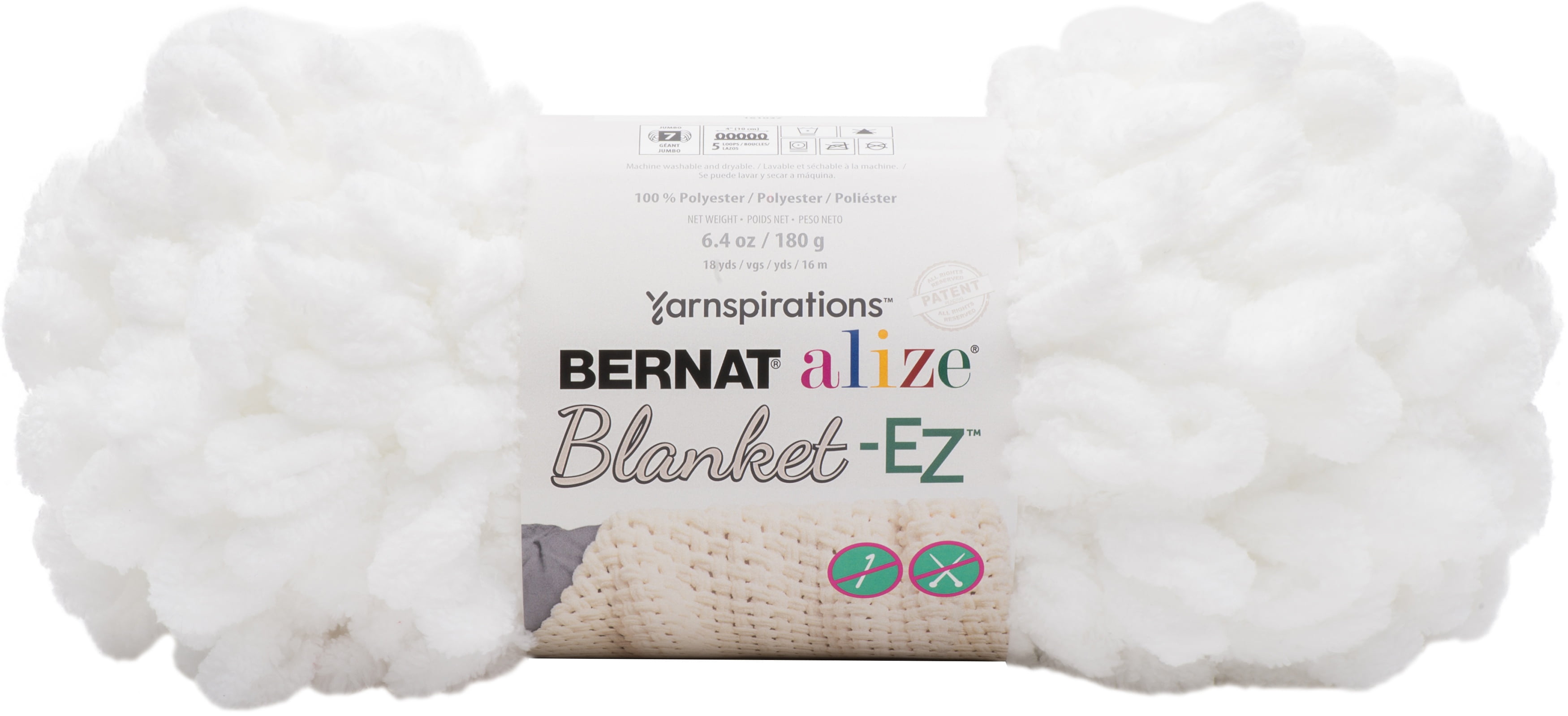 Bernat® Alize® Blanket-EZ™ Yarn, Polyester #7 Jumbo, 6.4oz/180g, 18 Yards