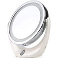 thumbnail image 1 of Makeup Mirrors Lighted Makeup Vanity Mirror, Double Sided Cosmetic Table Mirror with LED Lights and 1x/5X Magnification Portable Vanity LQHZWYC, 1 of 6