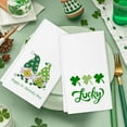 thumbnail image 2 of St. Patrick''s Day Kitchen Towel 18"x26" Green Clover Gnome Luck Shamrock Dish Towels Spring Home Kitchen Decor Hand Towels Set of 2, 2 of 6