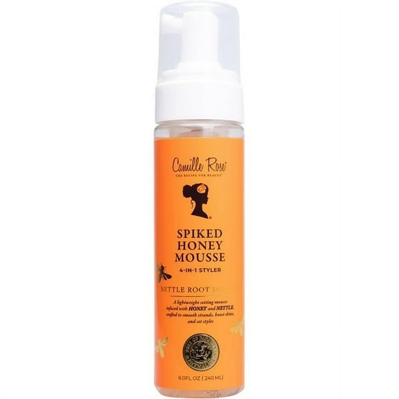Camille Rose Spiked Honey Mousse 4-In-1 Hair Styler With Nettle Root To Nourish And Hydrate Strands Define Curls And Add Shine For All Hair Types 8 Fl Oz