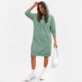 thumbnail image 3 of SUNBS Women Hoodies Dress Hooded Sweatshirts Dress Casual Long Sleeve Tunic Tops Oversized Cloths with Pocket, 3 of 8