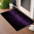 thumbnail image 3 of Purple Glitter Anti-Slip Flannel Mat, Durable Stain-Resistant & Machine Washable, for Living Room Bedroom Office Indoor Outdoor Bathroom Balcony Porch Kitchen Entryway Dog Mat, 3 of 10