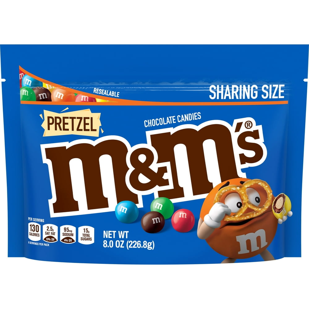 M&M'S Pretzel Chocolate Candy, 8.0 Oz