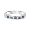thumbnail image 2 of Bague de Mariage Diamant Bleu & Blanc 1/4ct Or Blanc 14K, 2 of 4