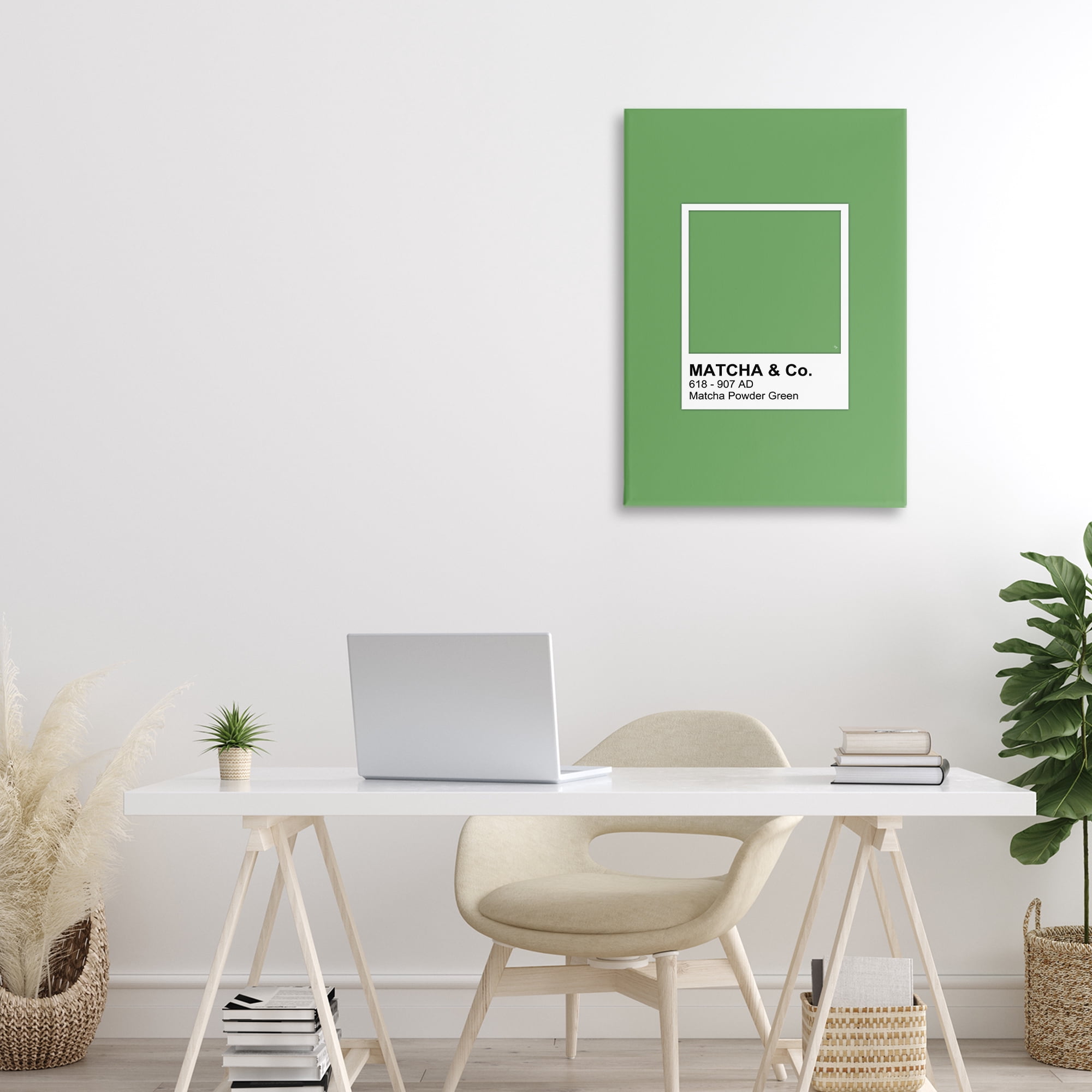 Stupell Industries Matcha Powder Green Shade Canvas Wall Art, design by Martina Pavlova