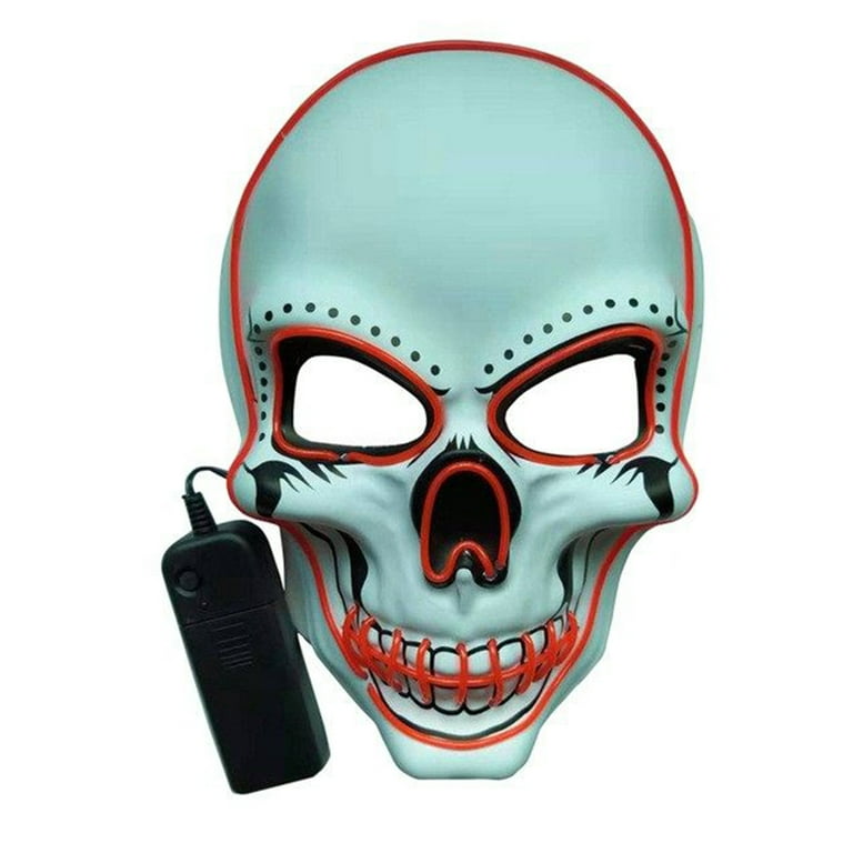 Meijuhuga Halloween Scary Skeleton Skull Masque Fluorescent Masque