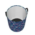 thumbnail image 3 of Daiia Plants And Flamingos Round Laundry Basket with Handles Thickened Waterproof Circular hamper,Dirty Clothes Storage Basket for Bedroom,Bathroom,College Dorm-Small, 3 of 8
