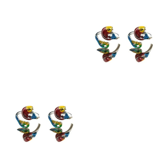 ZLight Knitting Ring Animal Jewelry Gifts Opening Rings Guide Crocheting DIY Daily Sewing Supplies Wedding Using Colorful NJ646 2Set