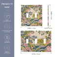 thumbnail image 2 of Yayeee Toggle Light Switch Wall Plate 2-Gang 4.56"x4.48" Decorative Outlet Cover, Pink Floral Wave, 2 of 7