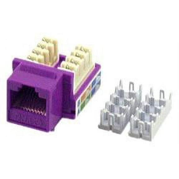 IEC RJ4508F-MT-VTL6 RJ4508 Female Keystone Connector Violet Category 6