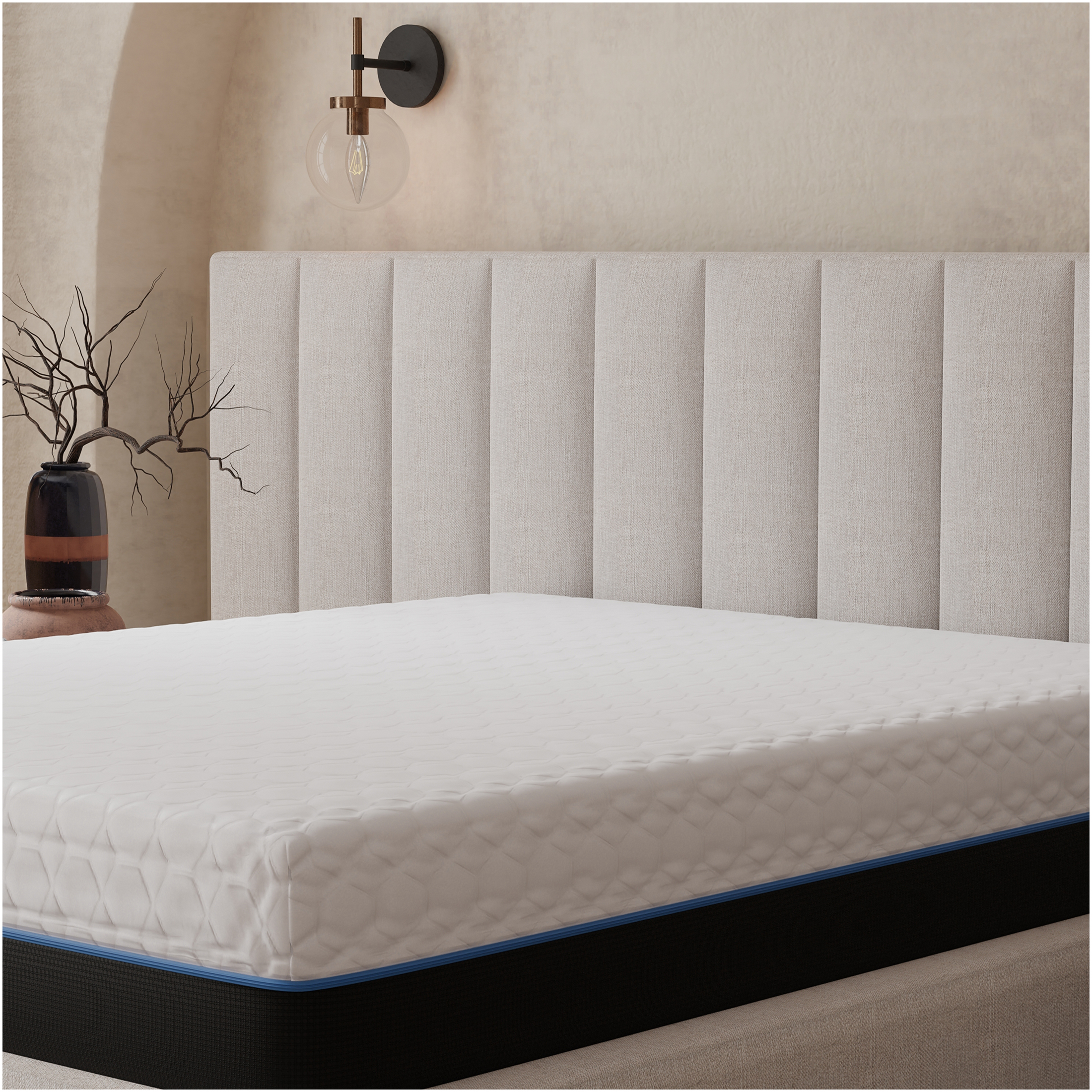 JERFIT 12 Inch King Size Copper Gel Memory Foam Mattress, Cooling Phase-Change Cover, CertiPUR-US Certified, Medium Firm Support for Back Pain Relief