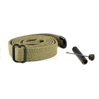 M1 Garand Black Canvas Rifle Sling – 1.25" Wide, WW2 Style, Handcrafted Replica For Military & Civilian Rifles