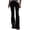 A-Black211, variant on Flared Denim Jeans for Women Full Length High Waist Trousers Stretch Retro Casual Daily Pants