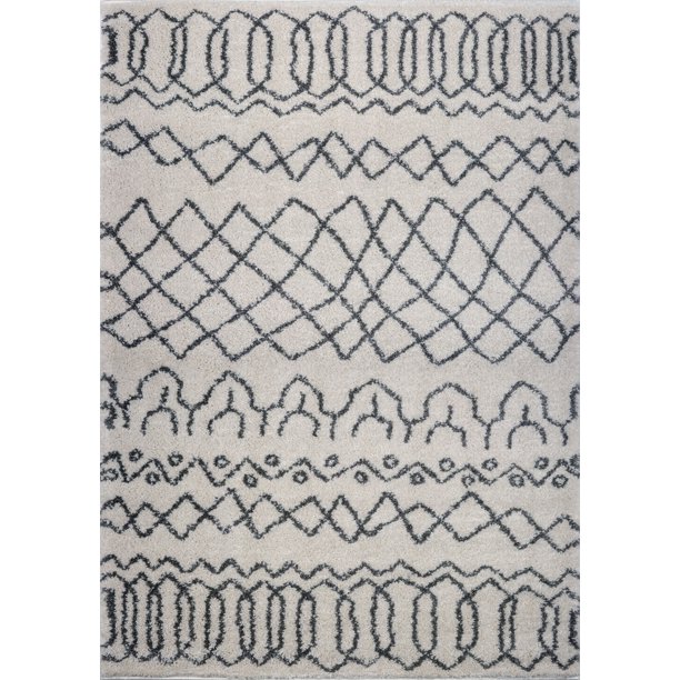 Ladole Rugs Trellis Synthetic Beautiful Soft Modern Carpet Area Rug in