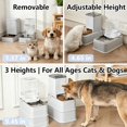 thumbnail image 4 of Elevated Automatic Pet Feeder & Water Dispenser, 128oz/3.8L Water & 4.4lb Food Capacity, Stainless Steel Bowl, 2-Level Height Adjustable, Neck Protection for Small/Medium Dogs & Cats, 4 of 6