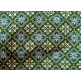 thumbnail image 4 of oneOone Cotton Poplin Teal Green Fabric Floral & Tiles Moroccan Quilting Supplies Print Sewing Fabric By The Yard 42 Inch Wide, 4 of 4