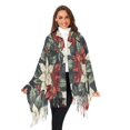 thumbnail image 3 of FORMRS Womens Scarf Winter Soft Long Big Warm Shawls Wrap Tassel Scarves, White Christmas Leaves, 3 of 9