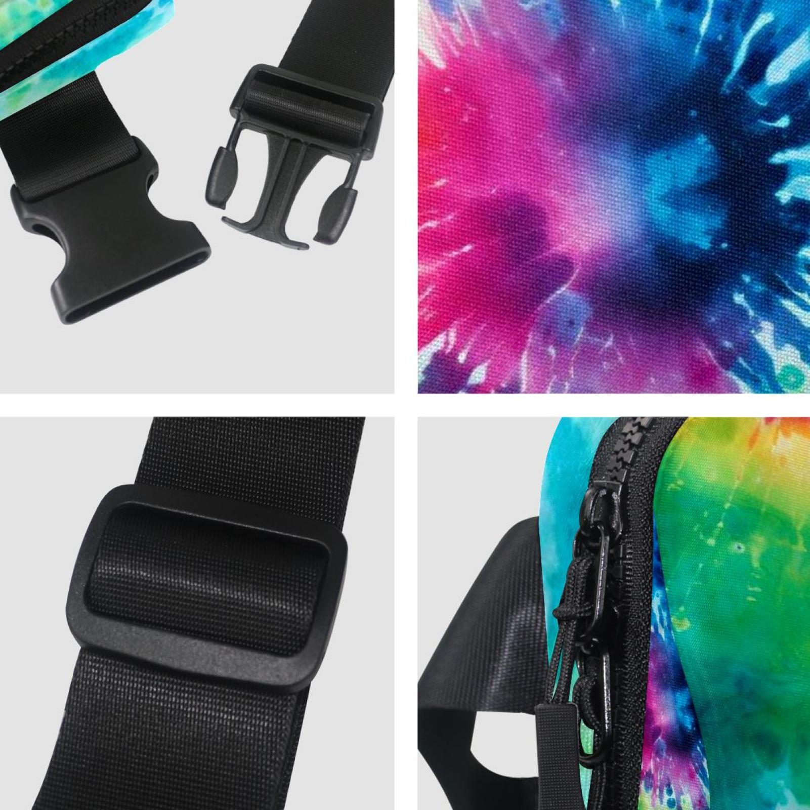 Tie-dye Lightweight Adjustable Running Belt with Extension Strap - Unisex Fanny Bag Crossbody Bag Cross Body Bag