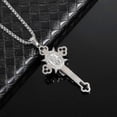 thumbnail image 3 of Stainless Steel Cross St St. Benedict Crucifix Bible Prayer Pendant Necklace Religious Jewelry With Chain Gift For Men, 3 of 5