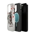 thumbnail image 2 of DistinctInk MagSafe Tough Case for Apple iPhone 13 Pro Max (6.7" Screen) - Valentine's Day Norwegian Elkhound Puppy - Tempered Glass Back, 2 of 6