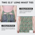 thumbnail image 6 of Green Christmas Floral Apron-Garden Aprons for Women with Pockets-Cotton Linen Waterproof Kitchen Cooking Gardening Aprons Adjustable for Kitchen,Cooking,BBQ and Salon 32"x27", 6 of 7