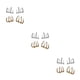 thumbnail image 3 of Jumpingount 2 Pairs Earrings Ear Stud Classic Curved Portable Inlaid Rhinestone Exquisite Ear Studded Pendant Earrings Men Type1, 3 of 6