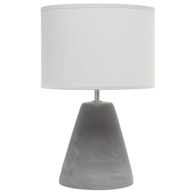 Simple Designs Pinnacle Concrete Table Lamp, Black