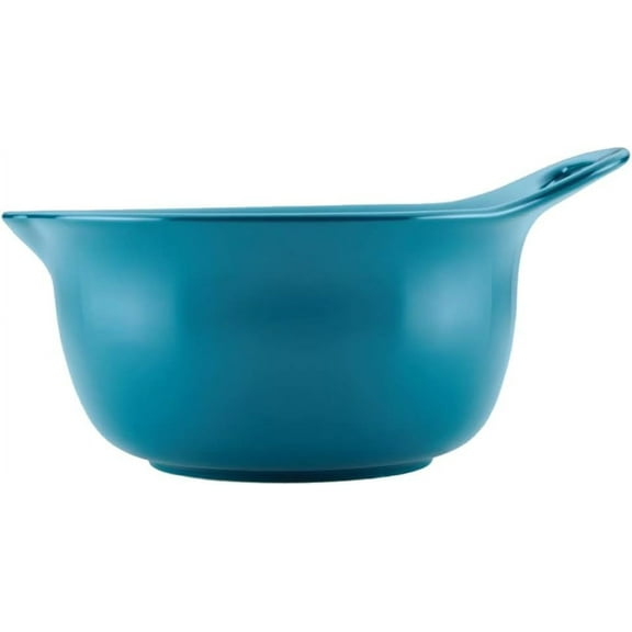 Ceramics Nesting Mixing Bowl Set with Pour Spout, 1 Quart and 2 Quart, Teal