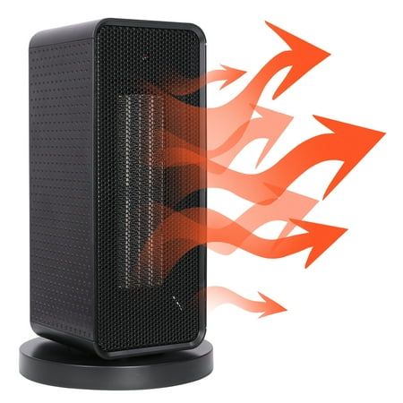 

KingShop Portable Electric Space Heater 1200W Home Office Desktop PTC Heater Electric Warmer Fan Household Silent Remote Fast Space Heat