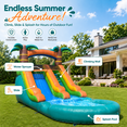 thumbnail image 5 of 21 FT Safari Commercial-Grade PVC Inflatable Water Slide with Splash Pool & Air Blower, Large Single Slide Backyard Water Park for Kids Summer Parties, 5 of 11