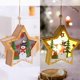 thumbnail image 1 of Guirnalda de luces navideñas, Papá Noel, guirnalda de luces de hadas, adorno para árbol de Navidad, decoración del hogar, colgante de luz de madera, 2 piezas (B) ER, 1 of 5