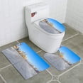 thumbnail image 1 of ABPHQTO Horizonte de la ciudad de piso de ladrillo vacío Juego de alfombras de baño de 3 piezas Alfombra de baño Alfombra de contorno y tapa de inodoro ABPHQTO Cont-CHAPPLE-34290, 1 of 2