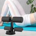 thumbnail image 2 of Nordic Hamstring Curl Strap Adjustable workout Suction Cup Sit up Padded Ankle Bar Gym black, 2 of 9