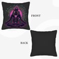 thumbnail image 6 of Set of 2 18x18in Throw Pillow Covers - Design with Intricate Patterns for Couch Bed Car - Mystical Purple & Pink with Radiant, 6 of 8