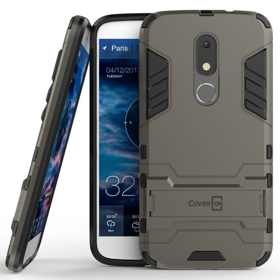 CoverON Lenovo / Motorola Moto M Case, Shadow Armor Series Hybrid Kickstand Phone Cover